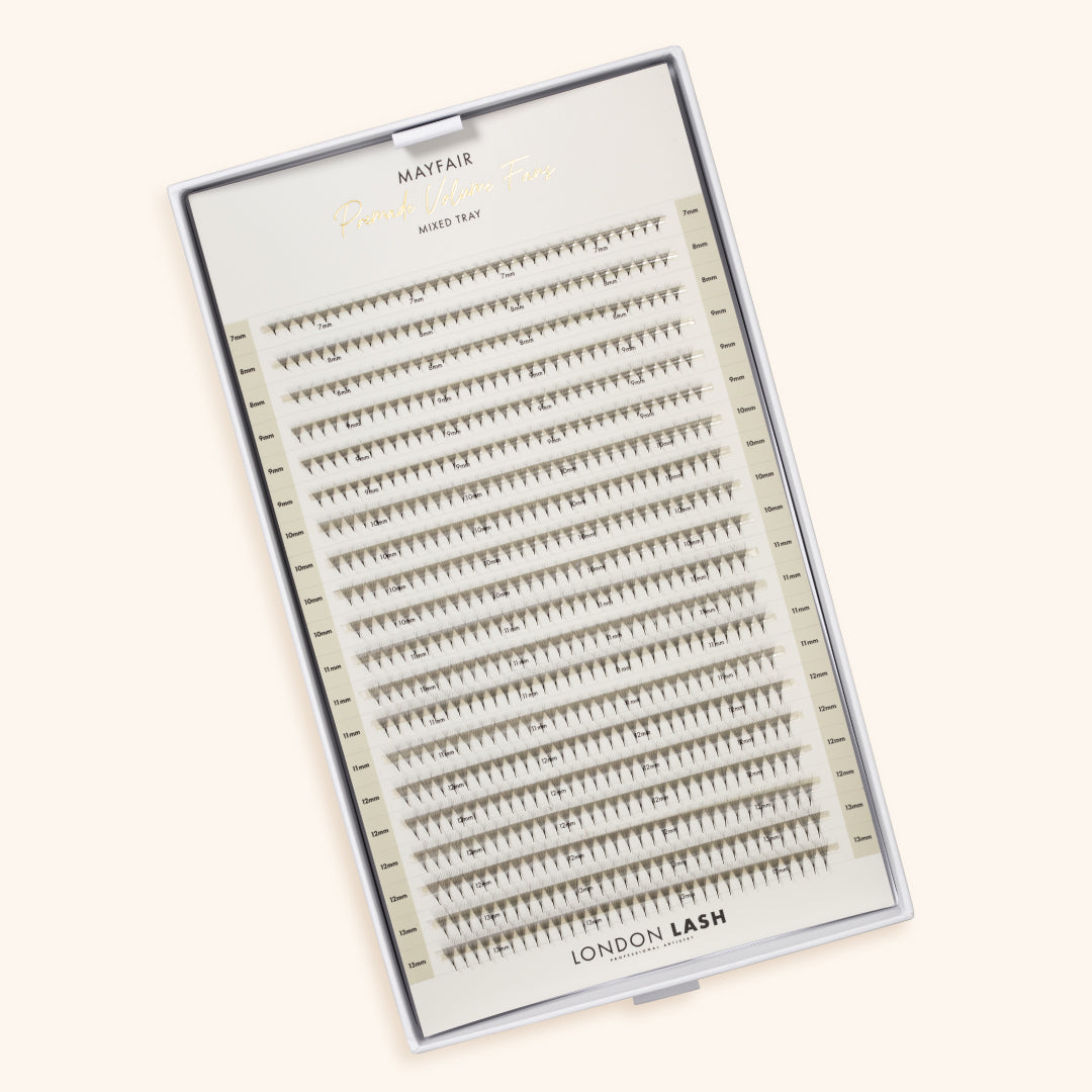 Smalle Premade/Promade Fans 10D 0,03 640 fans - Gemengde lengtes