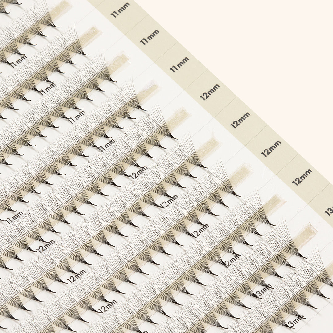 Smalle Premade/Promade Fans 12D 0,03 640 fans - Gemengde lengtes