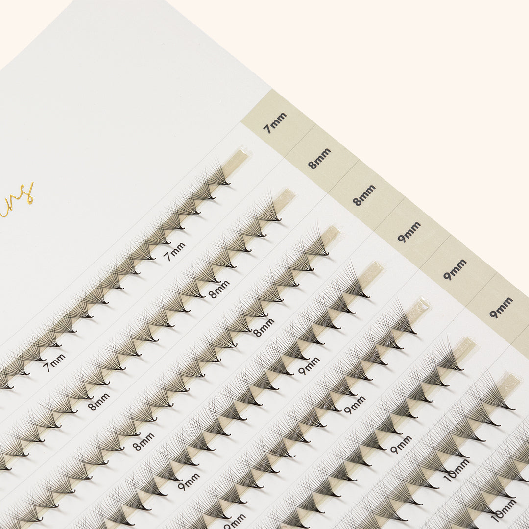 Smalle Premade/Promade Fans 12D 0,03 640 fans - Gemengde lengtes