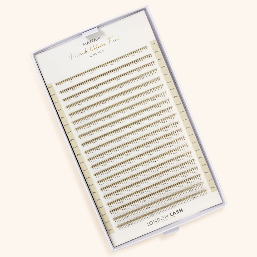 Smalle Premade/Promade Fans 3D 0.07 1000 fans - Gemengde lengtes