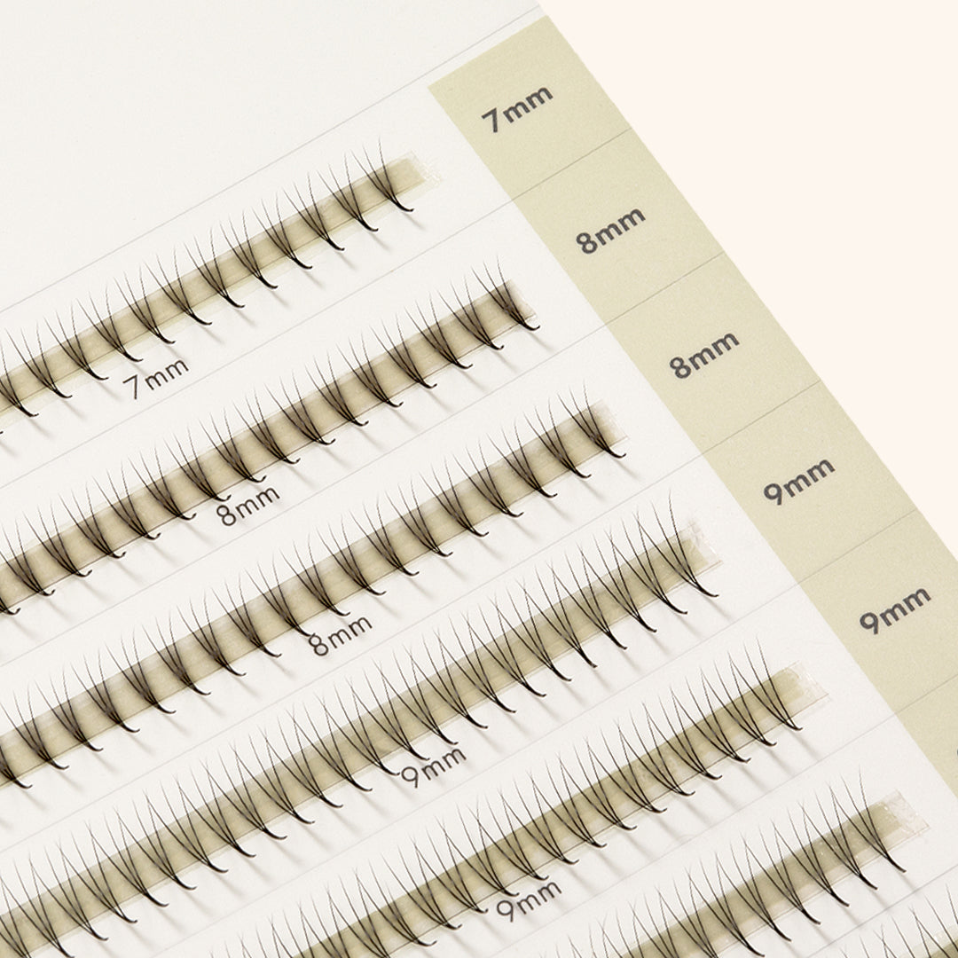 Smalle Premade/Promade Fans 3D 0.07 1000 fans - Gemengde lengtes