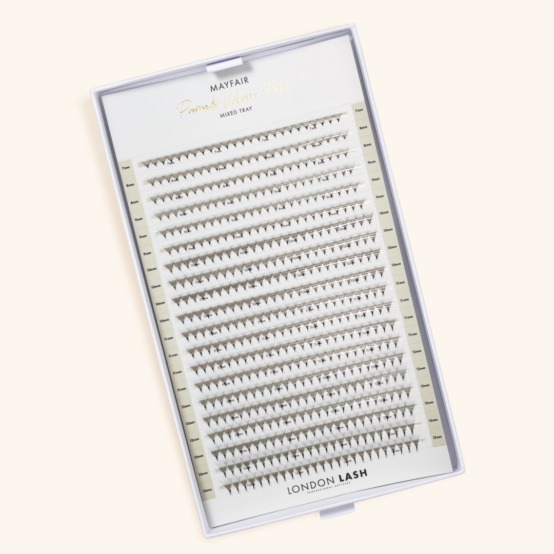 Smalle Premade/Promade Fans 16D 0,03 500 fans - Gemengde lengtes