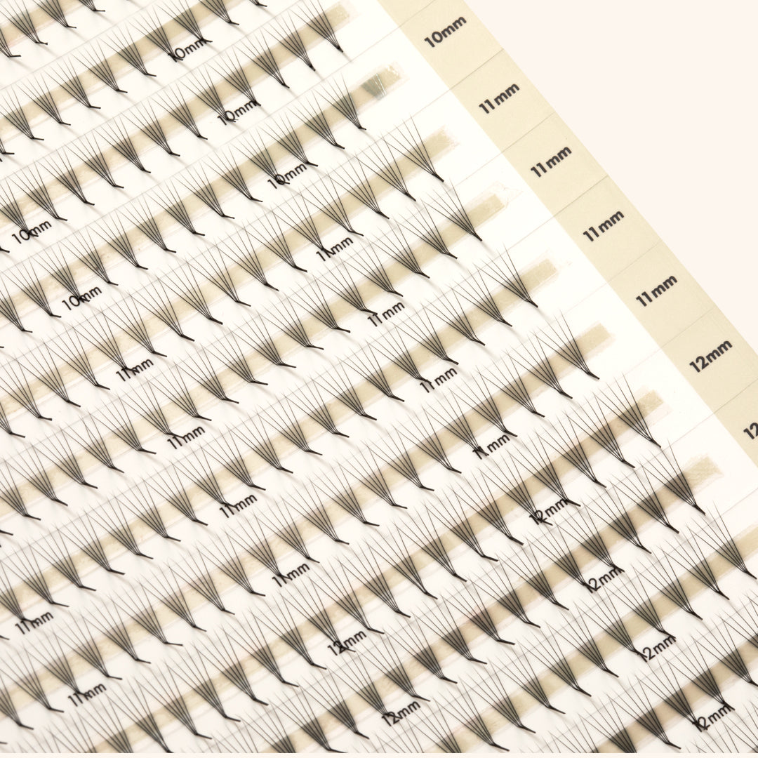 Smalle Premade/Promade Fans 5D 0,06 600 fans - Gemengde lengtes