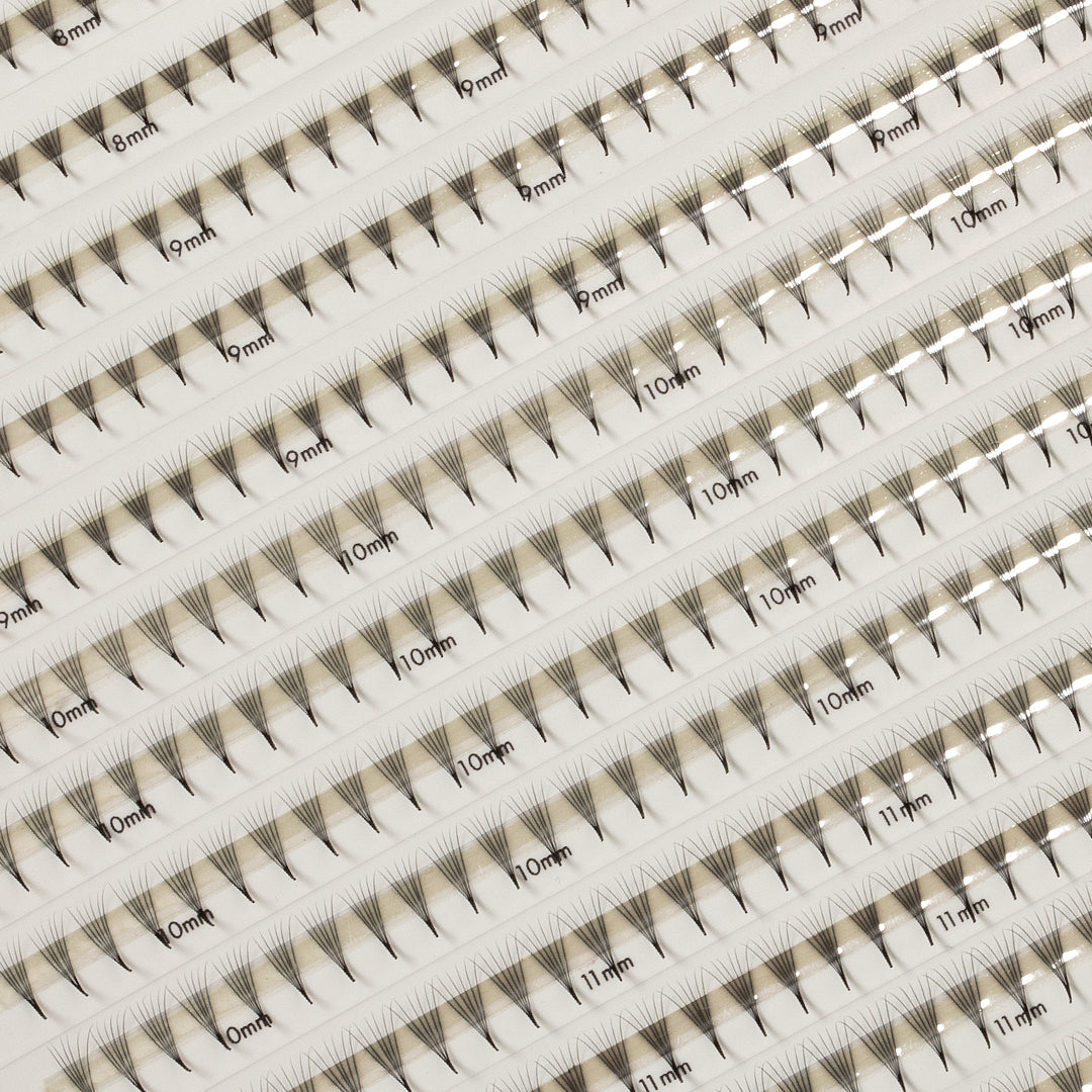 Smalle Premade/Promade Fans 6D 0,06 600 fans - Gemengde lengtes