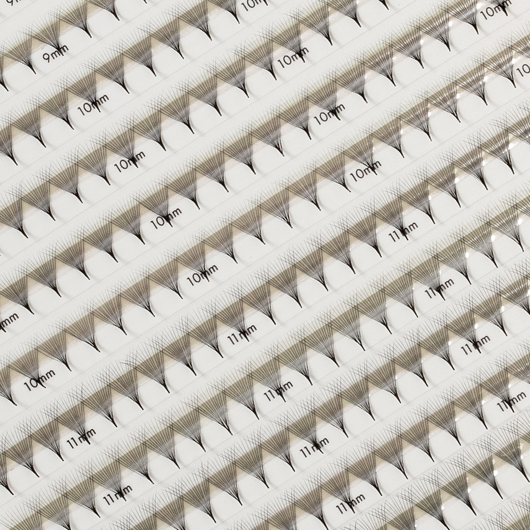 Smalle Premade/Promade Fans 14D 0,03 500 fans - Gemengde lengtes