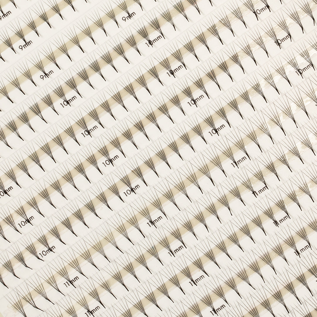 Smalle Premade/Promade Fans 5D 0,06 600 fans - Gemengde lengtes